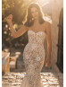Sweetheart Neck Ivory Lace Wedding Dress With Long Train